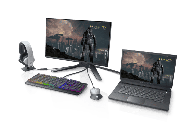 Alienware m15 R3 in Dark Side of the Moon and Halo v3 and Tobii Eye Tracking Ecosystem View https://staging.mkaugaming.com/dell-christmas-gift-ideas/
