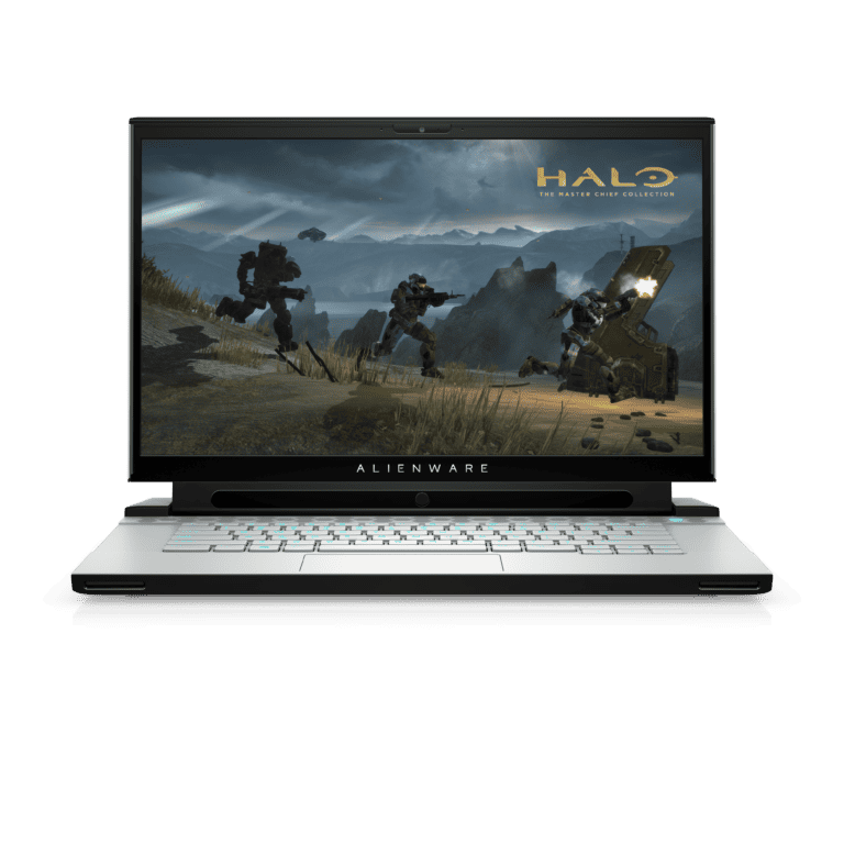 Alienware m15 R3 in Lunar Light and Halo v2 Alt Front and Tobii Eye Tracking https://staging.mkaugaming.com/dell-christmas-gift-ideas/
