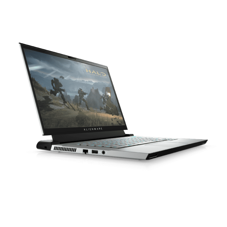 MKAU Gift Guide 2020 142 Alienware m15 R3 in Lunar Light and Halo v2 Left Side https://staging.mkaugaming.com/christmas-gift-guide-2020/