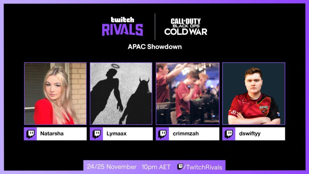 Twitch Rivals APAC Showdown Team 2 https://staging.mkaugaming.com/anz-streamers-to-represent-in-the-latest-twitch-rivals-apac-showdown-feat-call-of-duty-black-ops-cold-war/