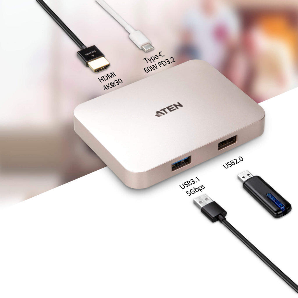 ATEN USB-C 4K Ultra Gaming Mini Dock - Review 2 uh3235.usb thunderbolt.docking stations.front https://staging.mkaugaming.com/all-review-list/aten-usb-c-4k-ultra-gaming-mini-dock-review/