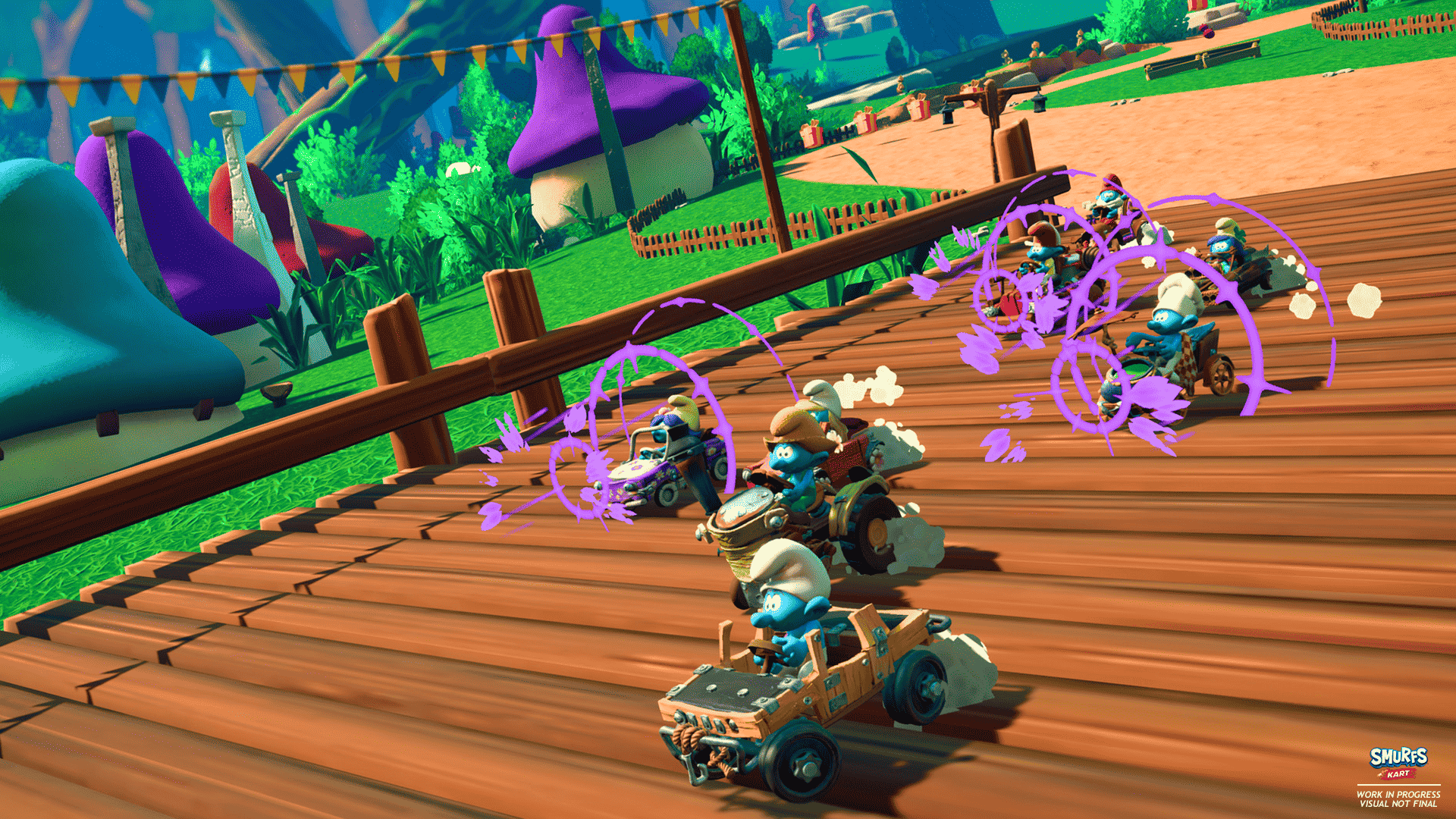 Microids & Imps Get The Show On The Road Again With A New Video Game: Smurfs Kart 1 SmurfsKart EN WIP Screenshot 01 https://staging.mkaugaming.com/microids-imps-get-the-show-on-the-road-again-with-a-new-video-game-smurfs-kart/