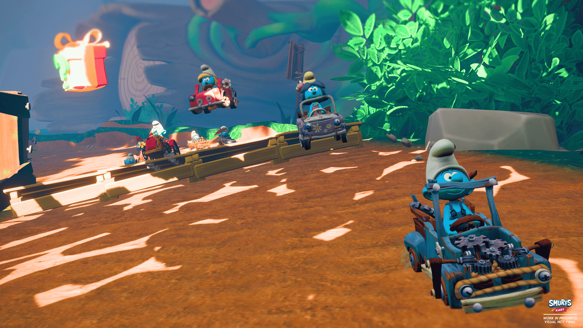 Microids & Imps Get The Show On The Road Again With A New Video Game: Smurfs Kart 2 SmurfsKart EN WIP Screenshot 02 https://staging.mkaugaming.com/microids-imps-get-the-show-on-the-road-again-with-a-new-video-game-smurfs-kart/