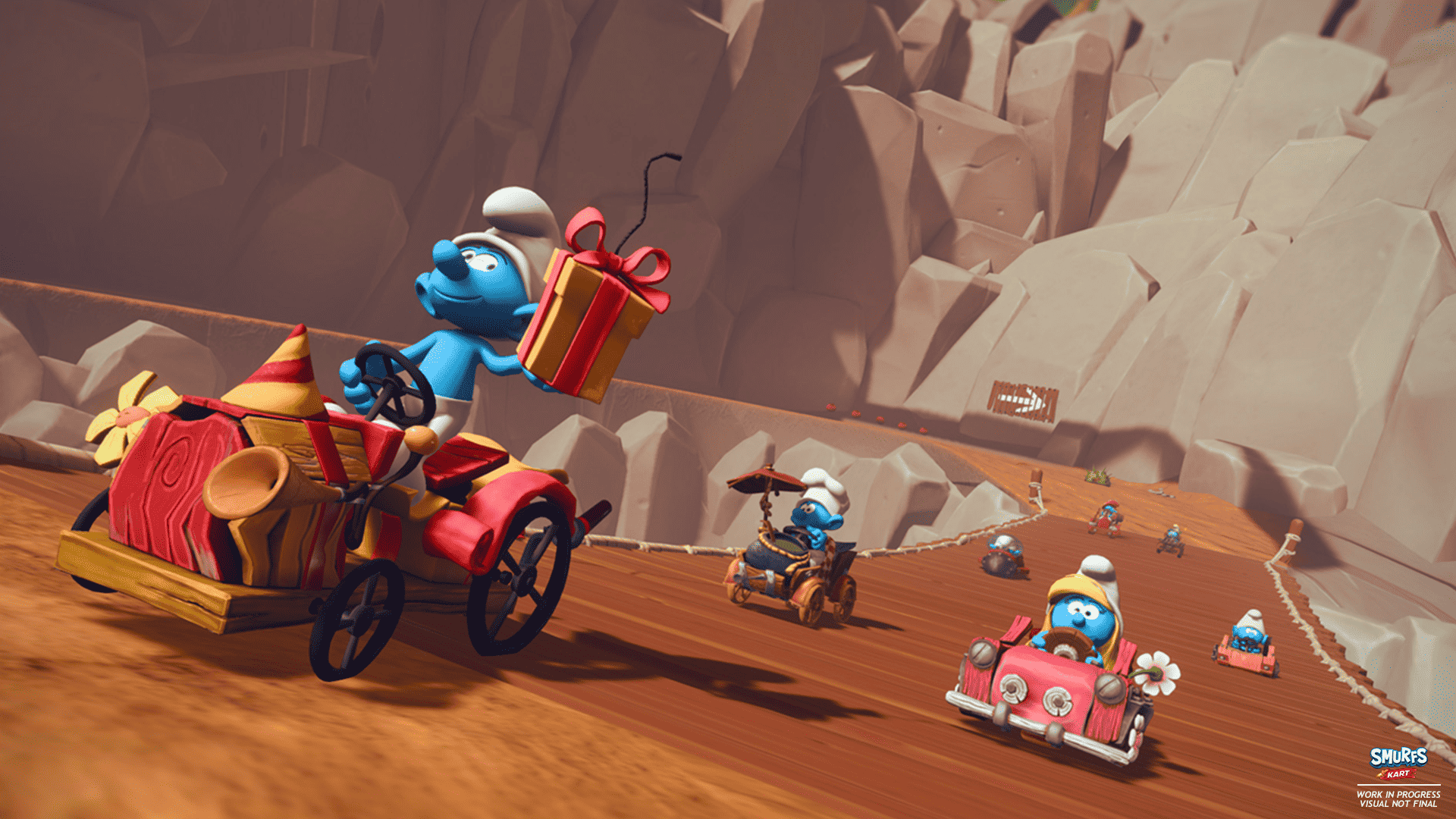 Microids & Imps Get The Show On The Road Again With A New Video Game: Smurfs Kart 5 SmurfsKart EN WIP Screenshot 05 https://staging.mkaugaming.com/microids-imps-get-the-show-on-the-road-again-with-a-new-video-game-smurfs-kart/