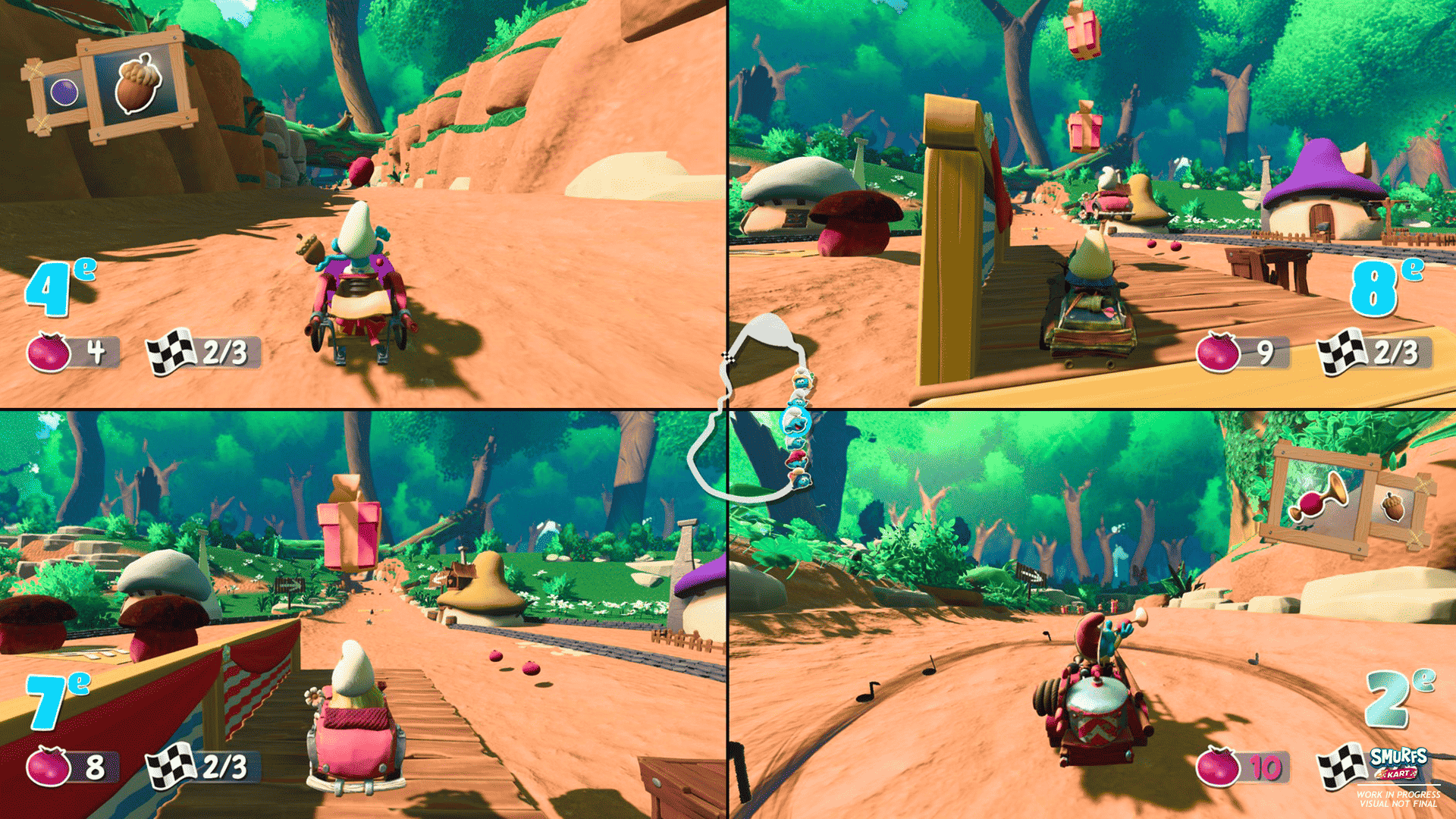 Microids & Imps Get The Show On The Road Again With A New Video Game: Smurfs Kart 7 SmurfsKart EN WIP Screenshot 07 https://staging.mkaugaming.com/microids-imps-get-the-show-on-the-road-again-with-a-new-video-game-smurfs-kart/