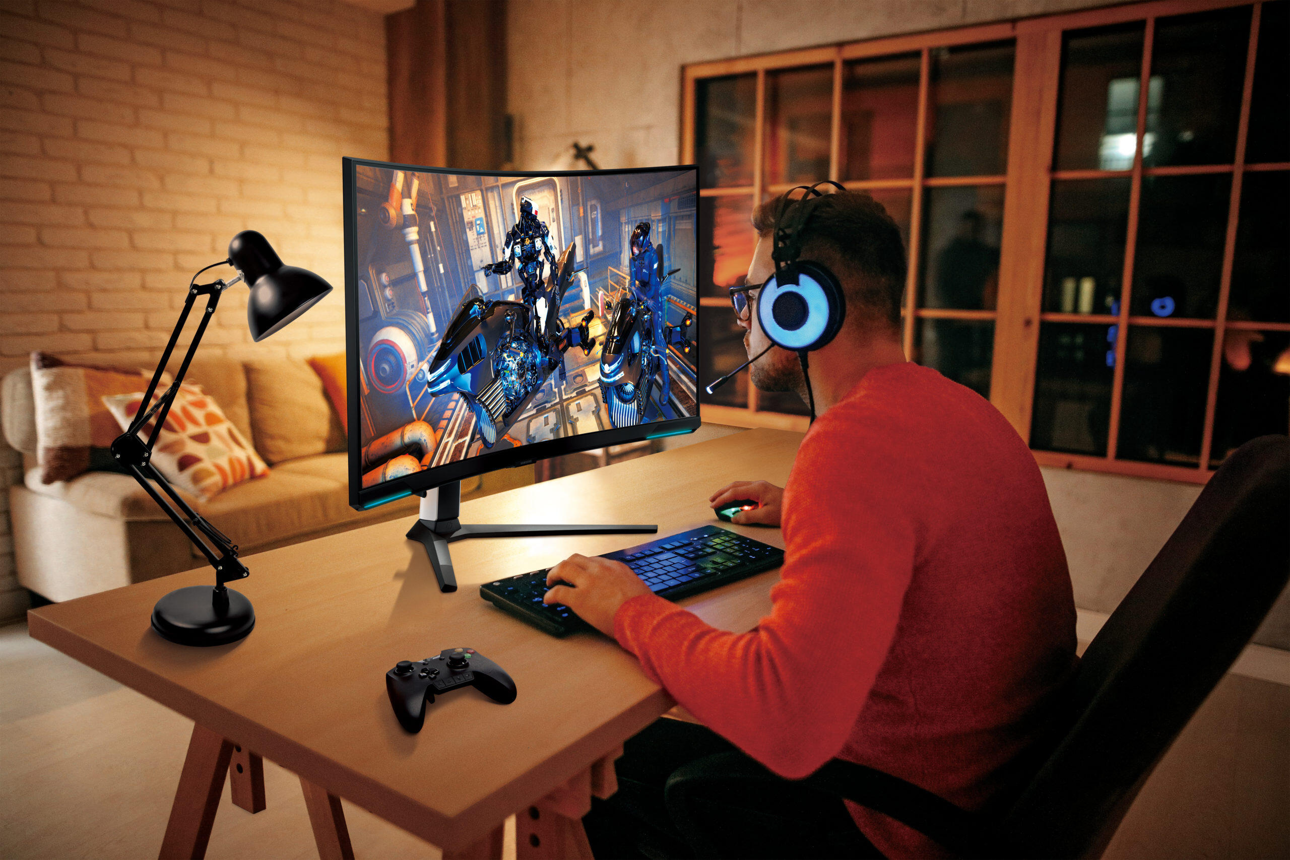 Samsung Launches World’s First 240Hz 4K Gaming Monitor, The Odyssey Neo G8 4 3 Odyssey Lifestyle Neo G8 Front Player FINAL scaled https://staging.mkaugaming.com/samsung-launches-worlds-first-240hz-4k-gaming-monitor-the-odyssey-neo-g8/