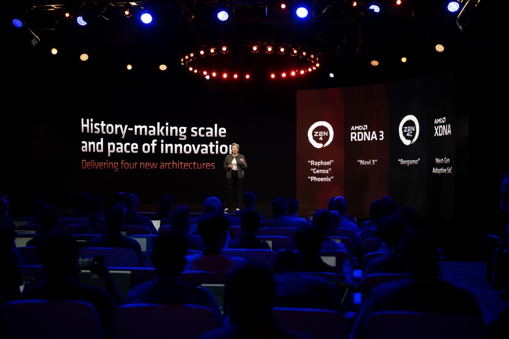 AMD Launches Ryzen 7000 Series Desktop Processors with “Zen 4” Architecture 7 Ryzen 7000 launch Lisa Su 1 Large https://staging.mkaugaming.com/amd-launches-ryzen-7000-series-desktop-processors-with-zen-4-architecture/