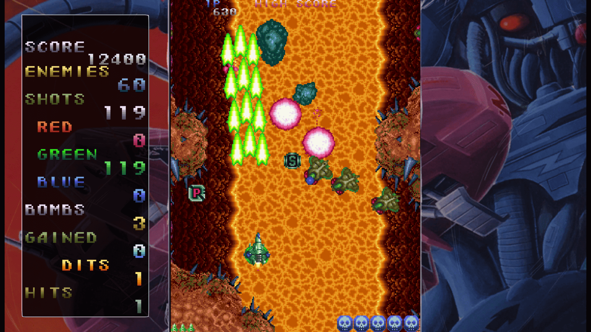 Toaplan Arcade Shoot 'Em Up Collection Vol 1 - Review 6 Truxton screenshot 10 https://staging.mkaugaming.com/all-review-list/toaplan-arcade-shoot-em-up-collection-vol-1-review/