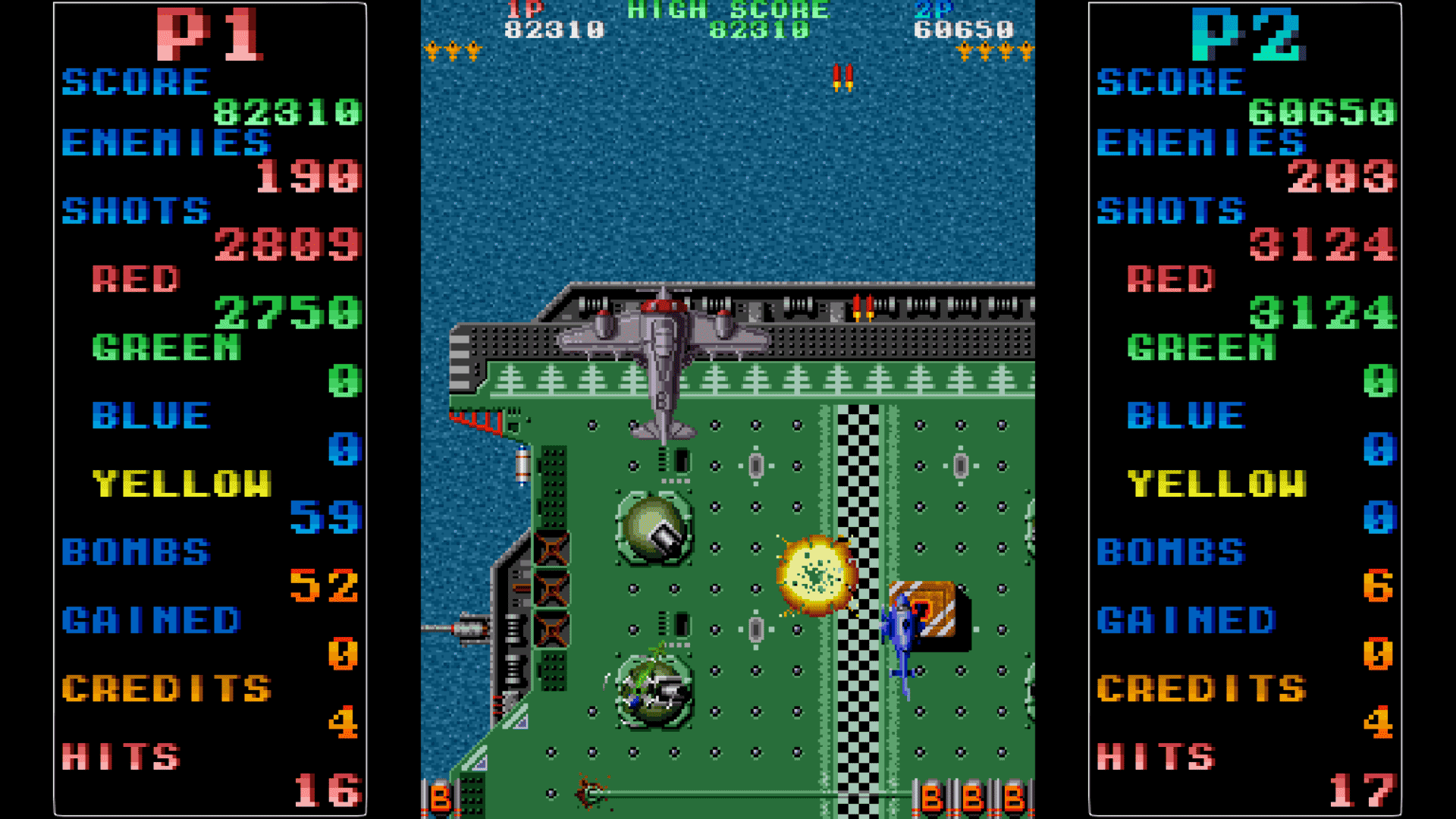 Toaplan Arcade Shoot 'Em Up Collection Vol 1 - Review 5 Twin Cobra screenshot 3 https://staging.mkaugaming.com/all-review-list/toaplan-arcade-shoot-em-up-collection-vol-1-review/