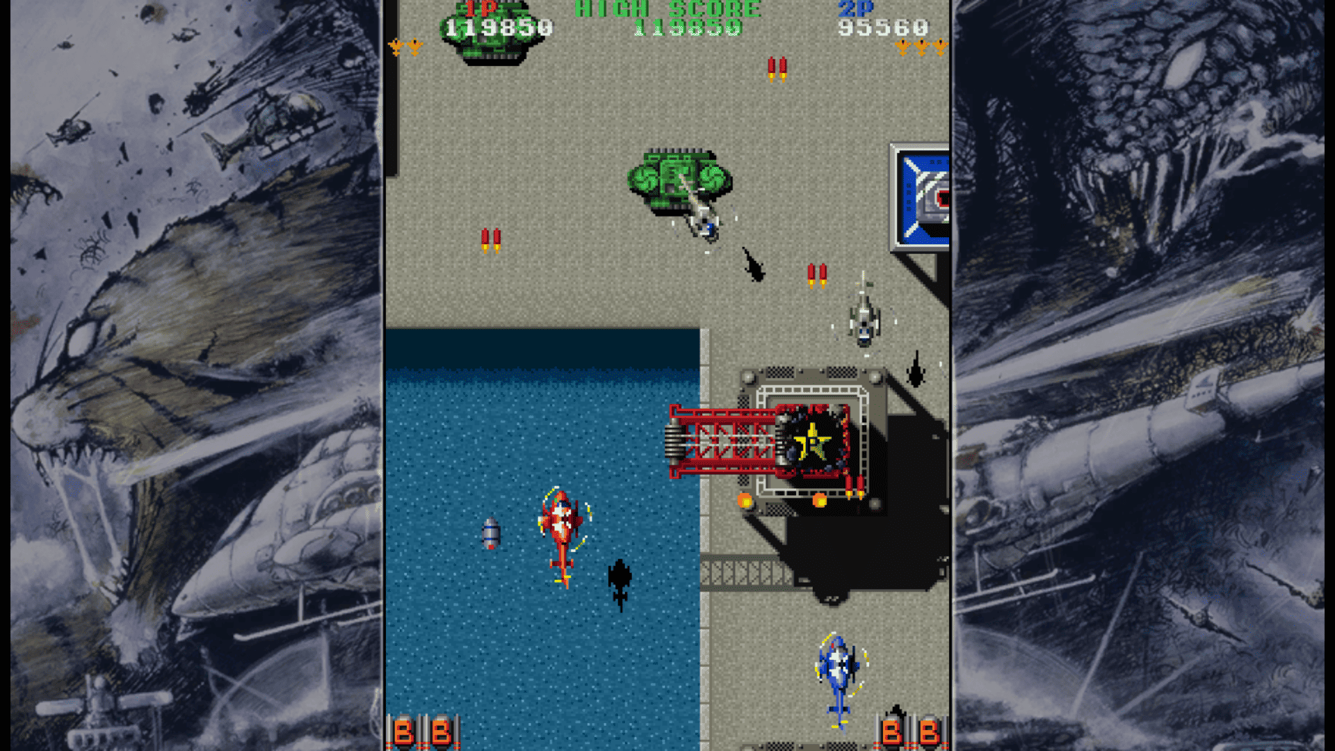 Toaplan Arcade Shoot 'Em Up Collection Vol 1 - Review 4 Twin Cobra screenshot 6 https://staging.mkaugaming.com/all-review-list/toaplan-arcade-shoot-em-up-collection-vol-1-review/