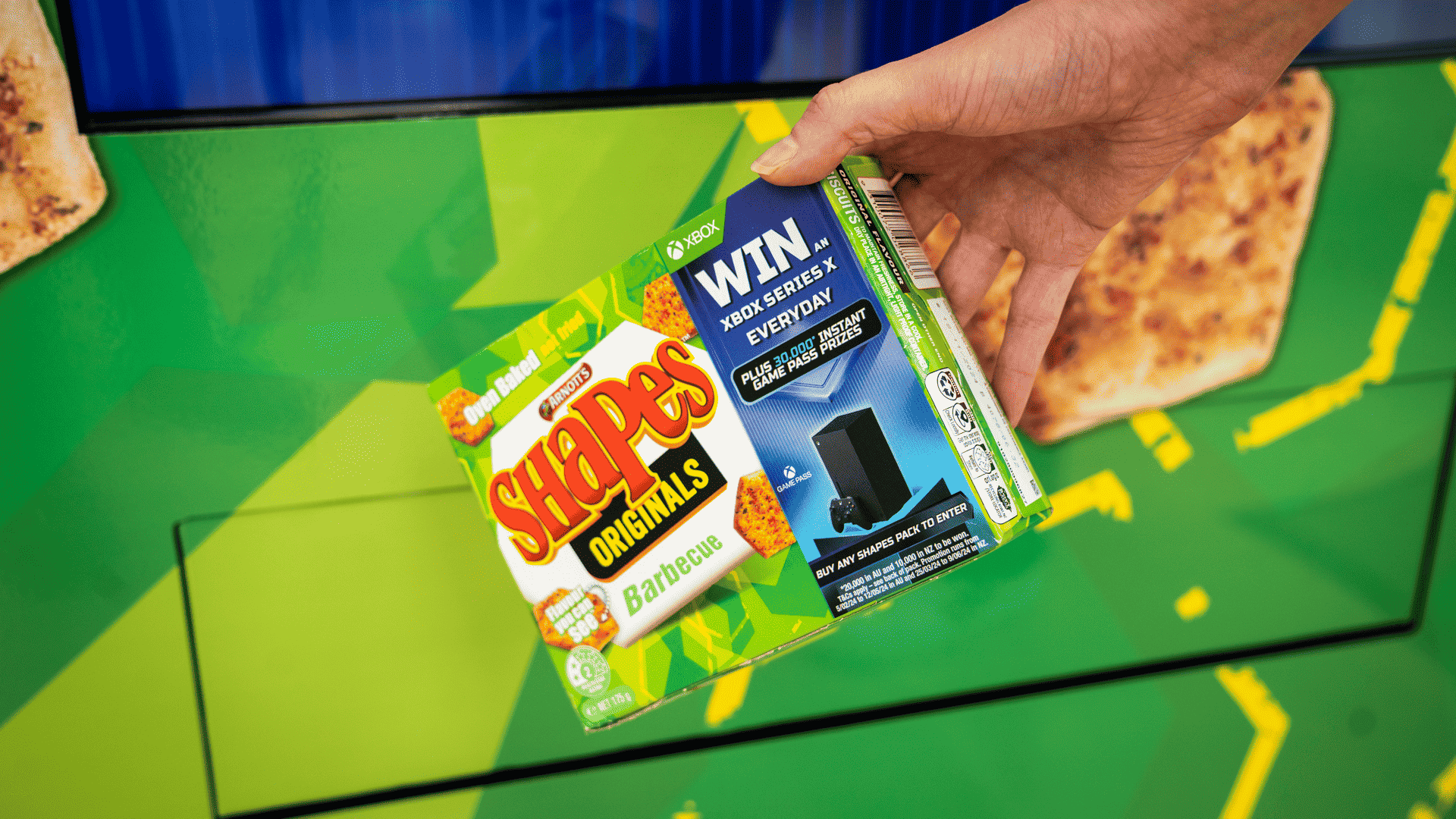 Xbox ANZ and Arnott’s Shapes Team Up To Reveal World-First Lounge Room Experience 5 2024 04 03 00024 https://staging.mkaugaming.com/xbox-anz-and-arnotts-shapes-team-up-to-reveal-world-first-lounge-room-experience/