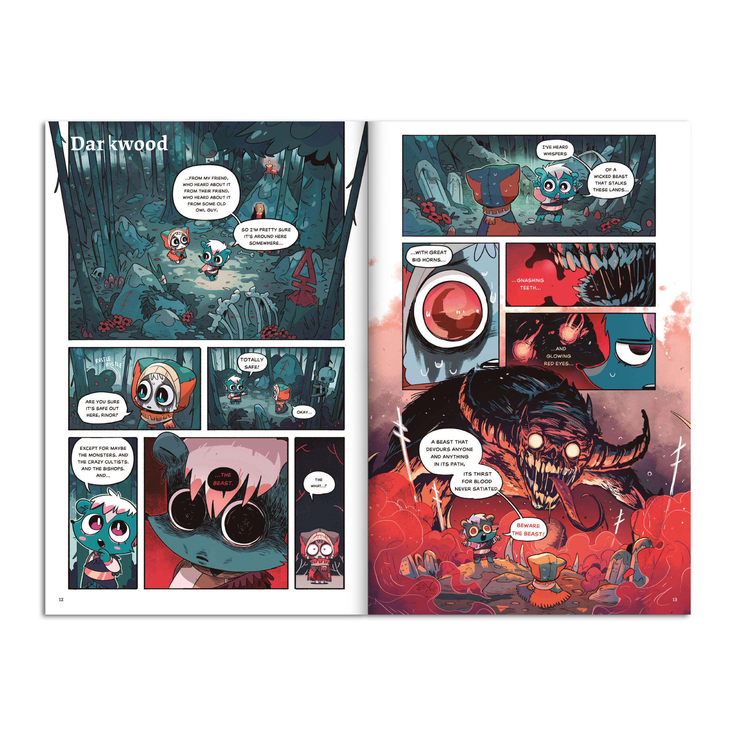 Cult of the Lamb: Pilgrim, A Cursed New Physical Comic Book Based On The Hit Indie Cult Sim - Available To Order Now 1 Cult of the Lamb Pilgrim Book Deluxe Spread 1 scaled https://staging.mkaugaming.com/cult-of-the-lamb-pilgrim-a-cursed-new-physical-comic-book-based-on-the-hit-indie-cult-sim-available-to-order-now/