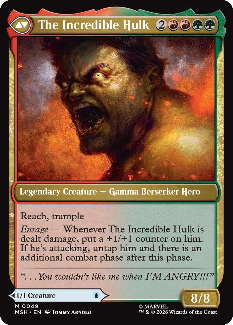 Wizards Of The Coast Gives Early Peek At Magic: The Gathering | Marvel Super Heroes Set 7 The Incredible Hulk EN HRR https://staging.mkaugaming.com/wizards-of-the-coast-gives-early-peek-at-magic-the-gathering-marvel-super-heroes-set/