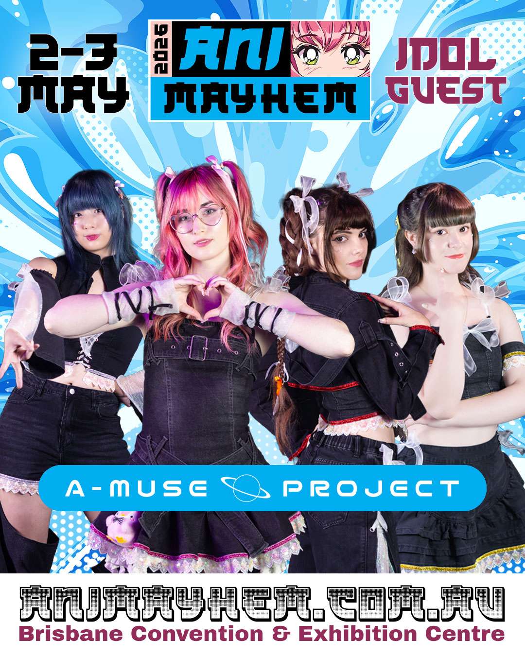 AniMayhem Debuts In Brisbane With International Guests, Live Performances and Immersive Fan Experiences 1 A MUSE Animayhem https://staging.mkaugaming.com/animayhem-debuts-in-brisbane-with-international-guests-live-performances-and-immersive-fan-experiences/