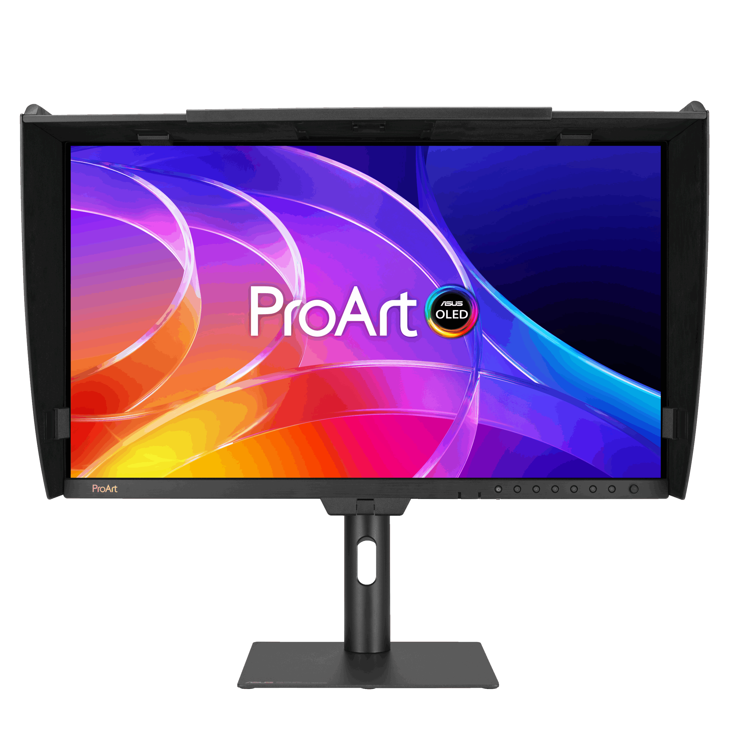 ASUS Announces ProArt Display OLED PA27USD and PA32USD 6 ProArt Display OLED PA27USD front view with hood scaled https://staging.mkaugaming.com/asus-announces-proart-display-oled-pa27usd-and-pa32usd/